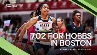 Aleia Hobbs  flies to the victory in the women's 60m | World Indoor Tour 2023