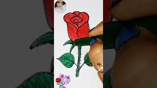 Rose Drawing Easy | How to Draw a Rose Easy step by step | Rose Drawing Simple