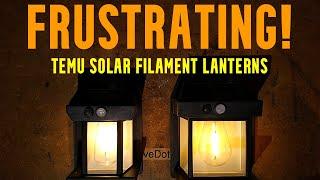 Perplexing Temu solar filament lights