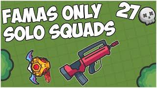 Zombs Royale | 27 KILLS FAMAS Only Solo VS Squads