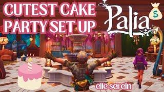 THE CUTEST CAKE PARTY  SET UP DESIGN FOR COOKING in Palia