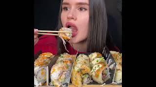 SUSHI PLATTER | MUKBANG ASMR | EATING SOUNDS #shorts