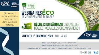 Web éco- Déchets du bâtiment - Nouvelles règles, nouvelles organisations.