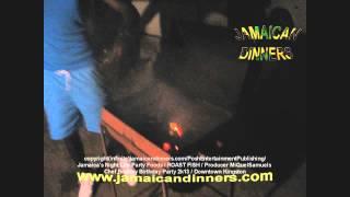 Roast Conch and Fish - Coal Fire Grill setup (Rodney's Jamaican Birthday Party) part 5