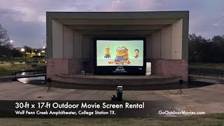 30-ft Outdoor Movie Screen Rental College Station TX - Go Outdoor Movies