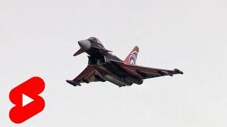 Turn and burn.... RAF Typhoon display #shorts #airshow #typhoon