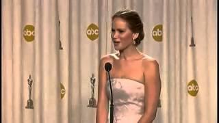 Jennifer Lawrence Falls And Wins At Oscars (HD)