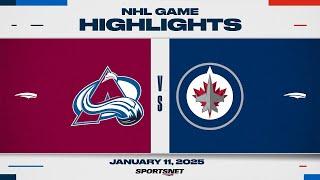 NHL Highlights | Avalanche vs. Jets - January 11, 2025