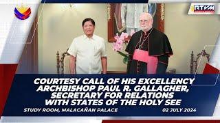 Courtesy Call of HE Archbishop Paul R. Gallagher, Secretary for Relations w/ States of the Holy See