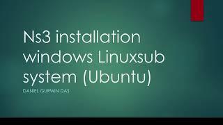 NS3 INSTALLATION WINDOWS SUBSYSTEM LINUX