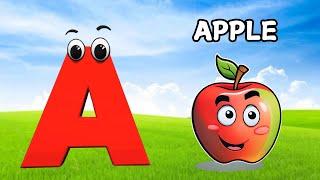 Phonics Song with TWO Words - A For Apple - ABC Alphabet Songs with Sounds for Children