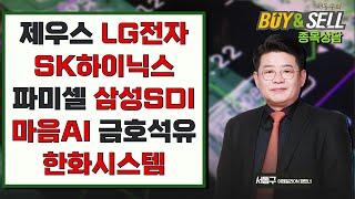 제우스 LG전자 SK하이닉스 삼성SDI 마음AI 금호석유 파미셀 한화시스템 | 서동구의 BUY & SELL (20250106)