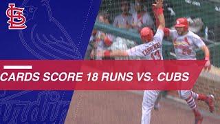 Cardinals score 18 runs vs. the Cubs