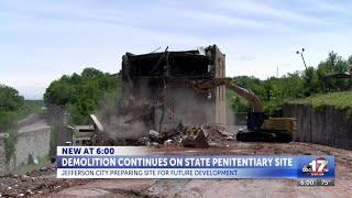 Demolition continues at the Missouri State Penitentiary
