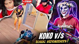 KOKO Takes 4 Streamers OFF Guard: (Unbaised Rush) | BGMI! 