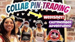 🫡Disney Pin Youtubers COLLAB | WeDisney&Castmember Adventures | Downtown Disney #disneypintrading