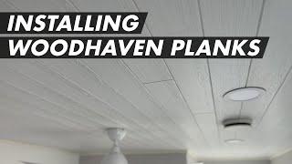 Installing WoodHaven Ceiling Planks - Basement Bedroom Part 4 (LAST ONE!!)