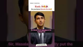 Masala Bonds!! Abhishek Sharma Rank-38|UPSC Mock Interview by Drishti IAS English #studybooster4u