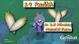 19 Radish in 3,5 Minutes | Genshin Impact Material Farm