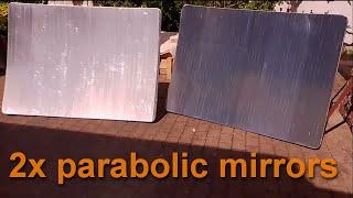 Solar Cooking With 2 Parabolic Mirrors