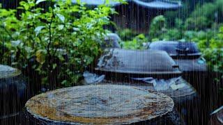 It is the sound of rain falling on the hanok Jangdokdae