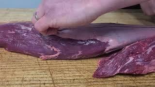 How to butcher beef tenderloin steak!