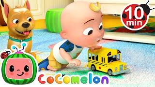 JJ Plays Wheels On The Bus With His Toy Bus! | CoComelon  | Nursery Rhymes For Kids