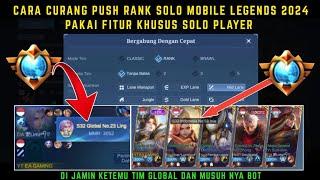 CARA CURANG PUSH RANK SOLO MOBILE LEGENDS TERBARU 2024 | CARA CEPAT NAIK RANK KE MYTHIC | SEASON 33