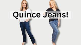 First Look Quince Jeans Try On!  PETITE Lengths and Only $50!