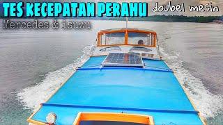 speed test double 6 cylinder mercedes & isuzu engine boat