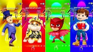 Paw Patrol Team Rubble vs Pj Masks vs Ryder vs Sky Coffin Dance Music Tiles hop Edm Rush