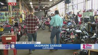 Kenny gets revved up at Skidmark Garage