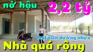 Nhà đất 867m2 xây Chữ L có sân vườn rộng mặt tiền đường nhựa nở hậu giá 2 tỷ 200 triệu ở Tây Ninh