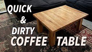 Quick & Dirty Coffee Table - Fast Timelapse Start to Finish | Made with 2x4's