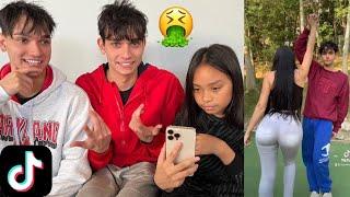 Little Sister REACTS To Our CRINGE TikToks...