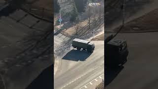 Колонна военных проезжает в Минске / Белсат #shorts
