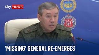 Ukraine news: 'Missing' top Russian general re-emerges for first time since failed Wagner mutiny