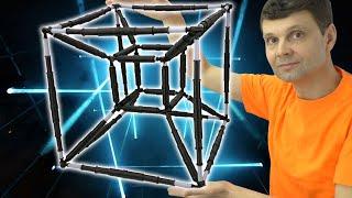  Невероятный Тессеракт Гиперкуб на 3D принтере  4d Hypercube 3D print Tesseract  Игорь Белецкий