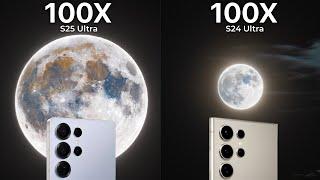 Galaxy S25 Ultra VS Galaxy S24 Ultra Live Moon Zoom Test