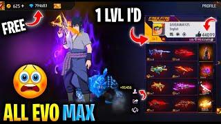 1 Lvl I'd All Evo Gun Fully Upgraded 0-Max  | Luck Royale All Item Claim 