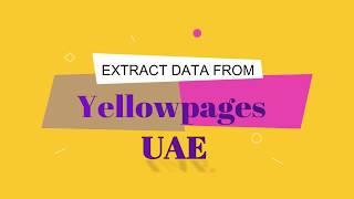 Yellowpages UAE Data (emails & phones) Extractor