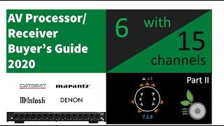 AV Processor / Receiver Buyer's Guide 2020 (Part 2) - 6 with 15 channels