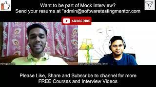 Software Testing Mock Interview for Freshers - Manual Testing Interview Questions