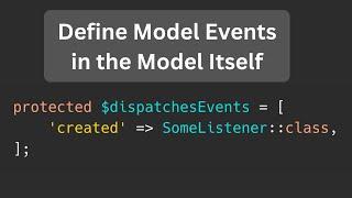 Laravel Events and Listeners: $dispatchesEvents in Models