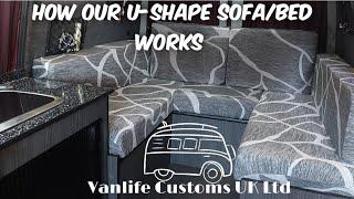 A look at our U-shape campervan Sofa Bed different set ups, How versitile? Vanlife Customs UK Ltd