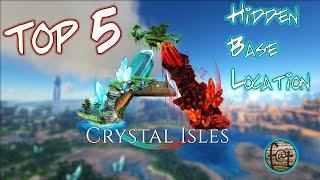 Ark Crystal Isle | Top 5 Hidden Base Locations!!
