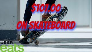 I made $107.00 doing Uber on a Skateboard NYC