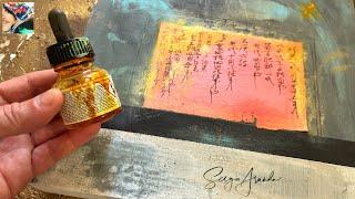 Creating a stunning 30x30 cm abstract masterpiece!