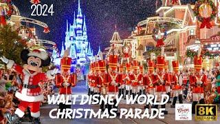 {8K} 2024 Christmas Parade "Disney Once Upon A Christmastime Parade" live from the Magic Kingdom.