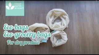 Organic cotton grocery bags for dry produce | eco bags